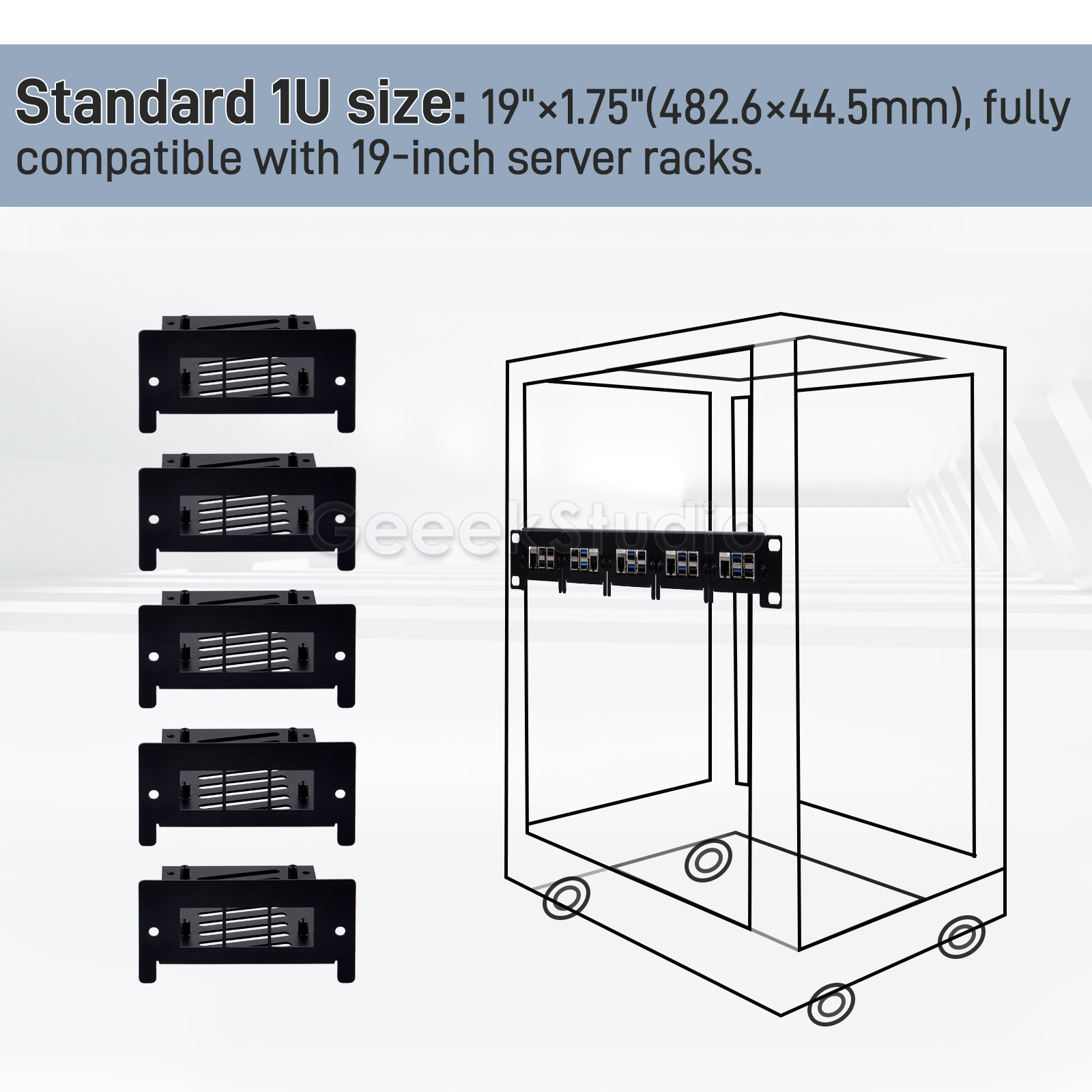 1U Rack Mount for Raspberry Pi - огляд і ціна Deskpi Super6C